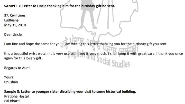 Write A Letter To Your Uncle Thanking Him For The Birthday Gift Brainly In