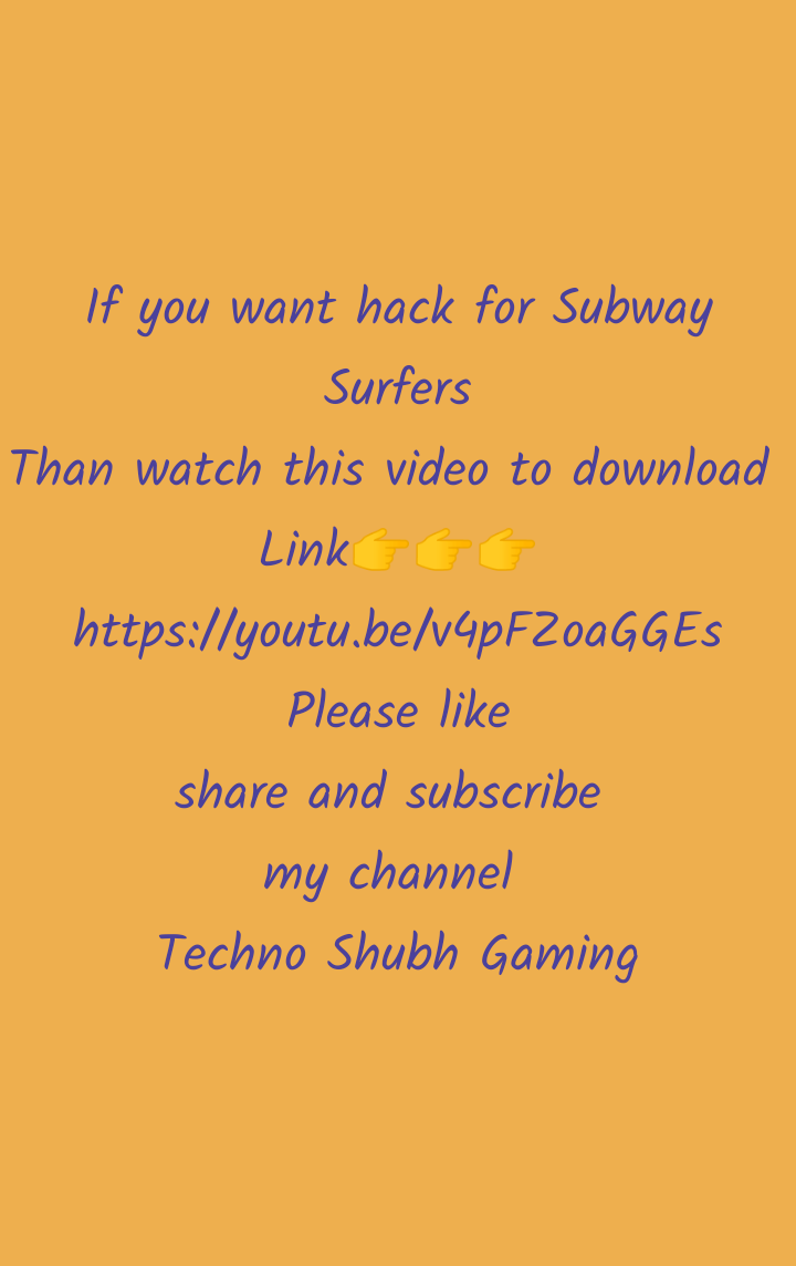 subway surfers hack mode • ShareChat Photos and Videos