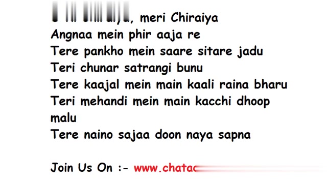 ल र कल व ड य ग न O Ri Chiraiya Full Song Lyrics Satyamev Jayate Video Chatadda Root Sharechat Funny Romantic Videos Shayari Quotes