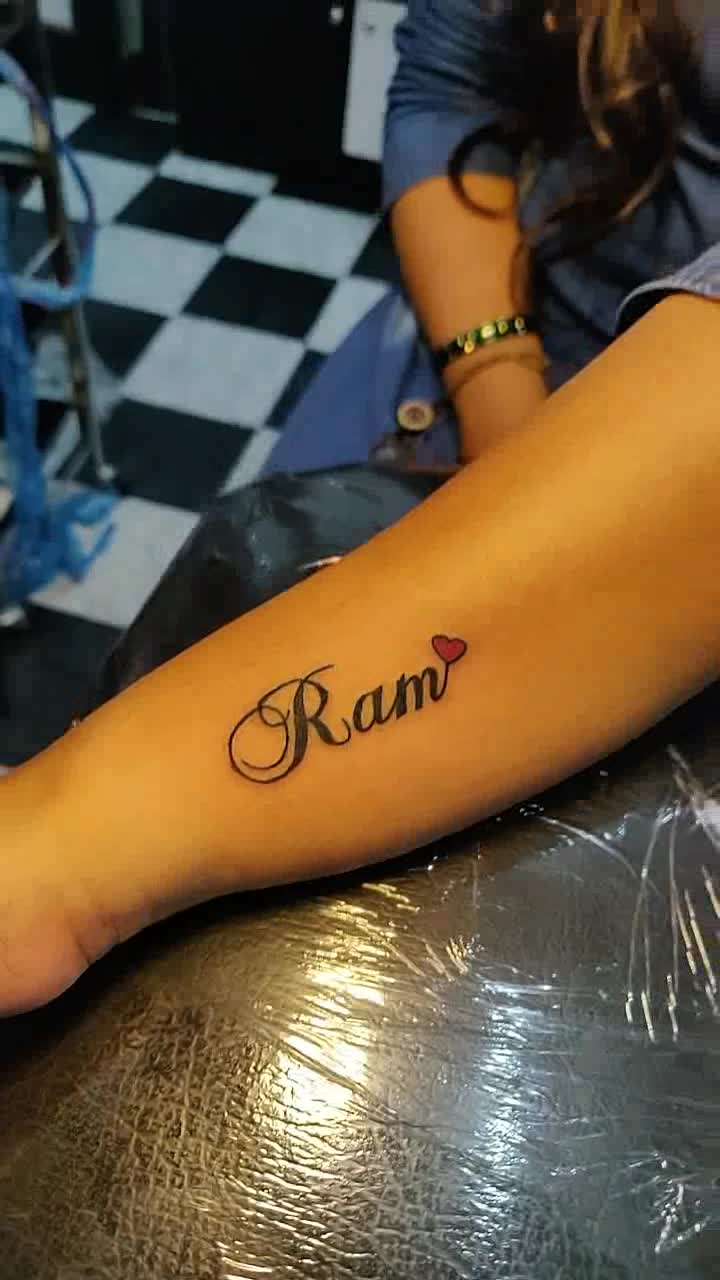 పచ చబ ట ట Ram Tattoo Design Want To Get Ink Call Or Msg పచ చబ ట ట Ram Ram Ram Fans భ ర య భర తల అన బ ధ Video Satya Tattooz Sharechat Funny Romantic Videos Shayari Quotes