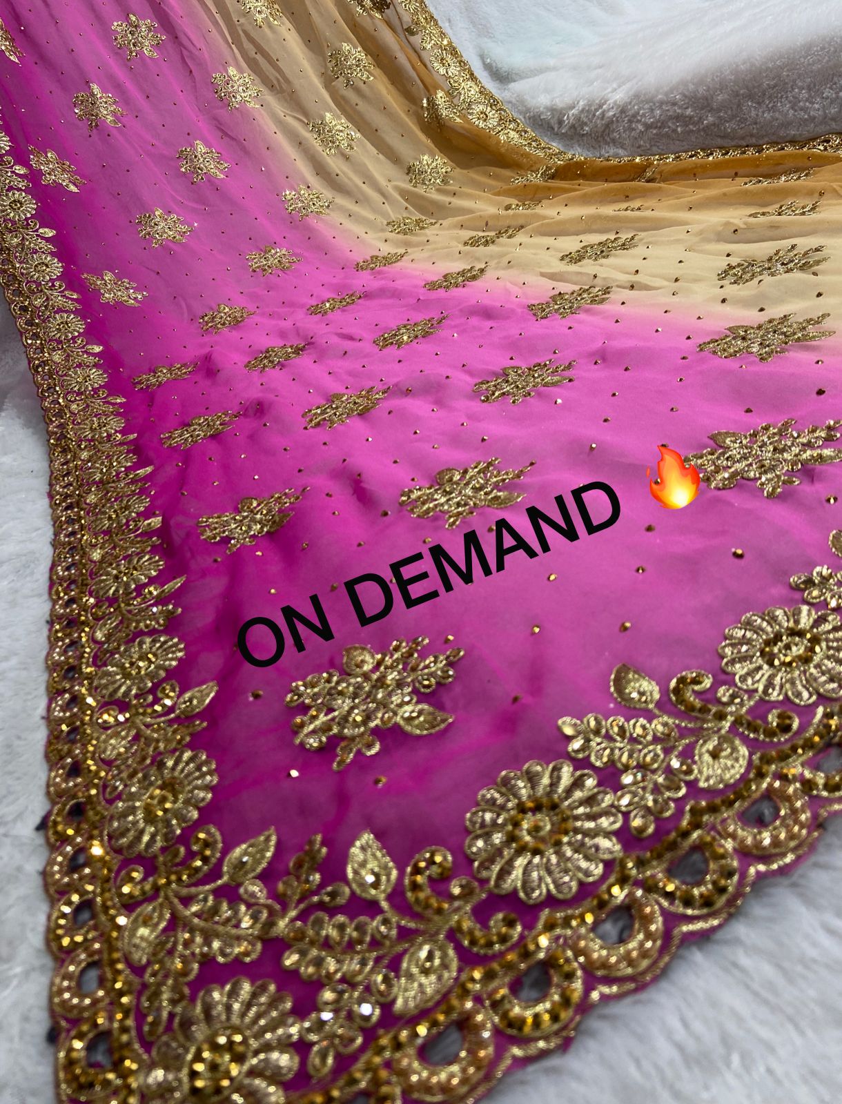 stone work fancy sarees • ShareChat Photos and Videos