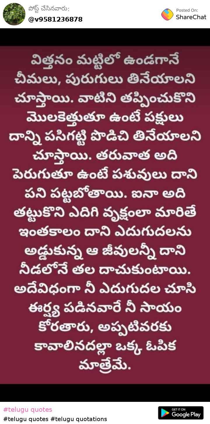 Share Chat Telugu Quotes - Telugu whatsapp status , love status ...