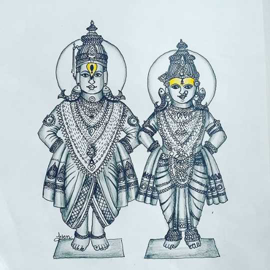 Vithala and rukmini god ,indian god and goddess,vector illustration of  indian god,beautiful digital painting of indian god and goddess,indian  vector Stock Photo - Alamy